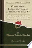 libro Coleccion De Poesias Castellanas Anteriores Al Siglo Xv, Vol. 1